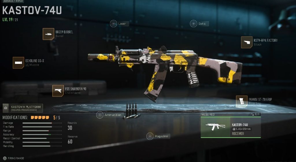 Modern Warfare 2 Mejor construcción Kastov 74u