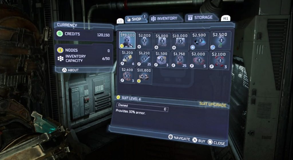 Actualizaciones del traje RIG de Dead Space Remake