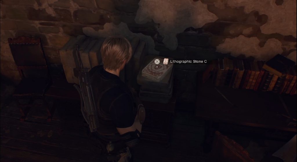 Resident Evil 4 Remake Solución de rompecabezas de baldosas de piedra litográfica